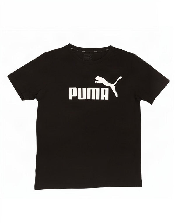 Puma Camiseta gráfica para hombre Top Medium Black Cotton