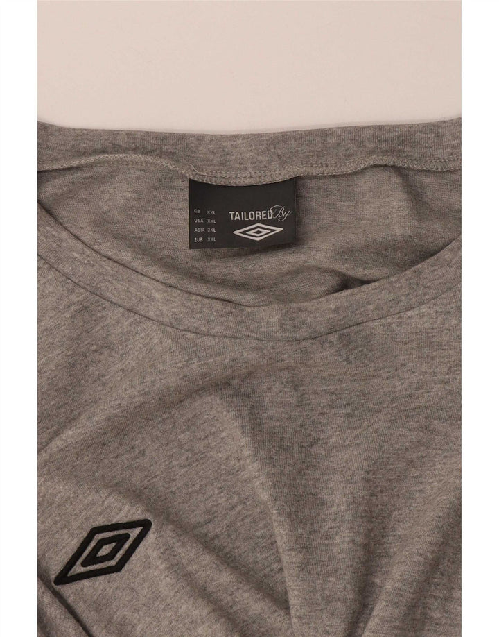 Umbro Mens T-Shirt Top 2XL Grey