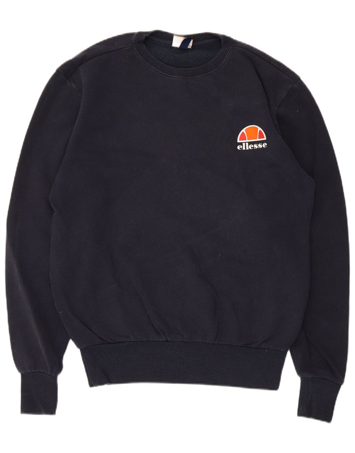 Ellesse Mens Sweatshirt Jumper Small Navy Blue Cotton