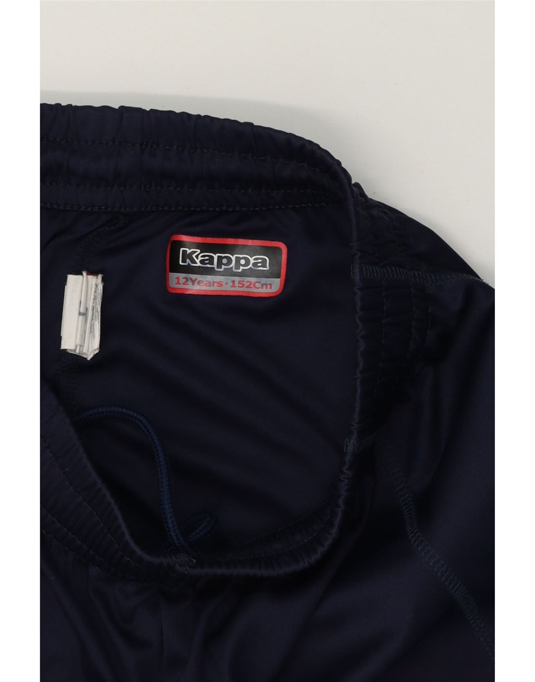 KAPPA Boys Graphic Sport Shorts 11-12 Years Navy Blue Polyester Vintage Kappa and Second-Hand Kappa from Messina Hembry 
