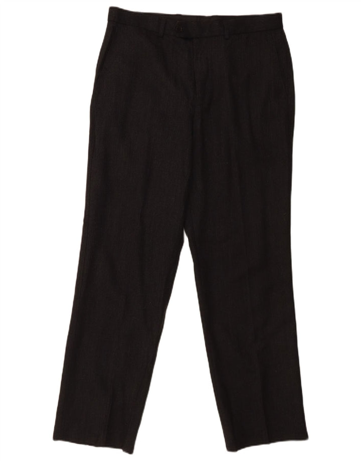 MARKS & SPENCER Mens Slim Suit Trousers W34 L31 Grey Wool