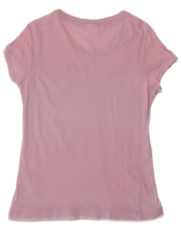 Champion Womens Easy Fit Graphic T-Shirt Top UK 12 Medium Pink Cotton