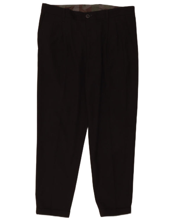 Pantaloni chino con pegging da uomo Armani Exchange W34 L28 poliestere nero
