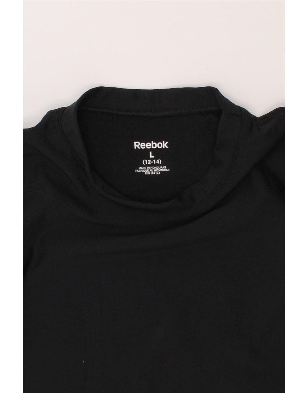 REEBOK Girls Top Long Sleeve 12-13 Years Large  Black Polyester Vintage Reebok and Second-Hand Reebok from Messina Hembry 