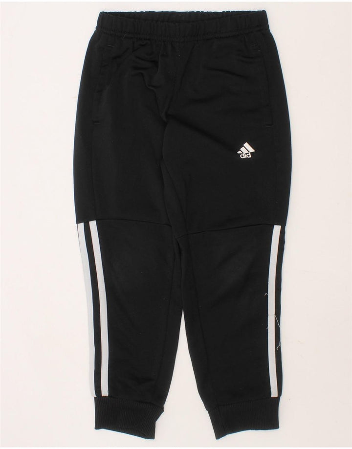 ADIDAS Boys Tracksuit Trousers Joggers 4-5 Years  Black Polyester Vintage Adidas and Second-Hand Adidas from Messina Hembry 