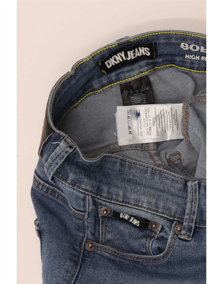Dkny Womens Flared Jeans W27 L31 Blue Cotton