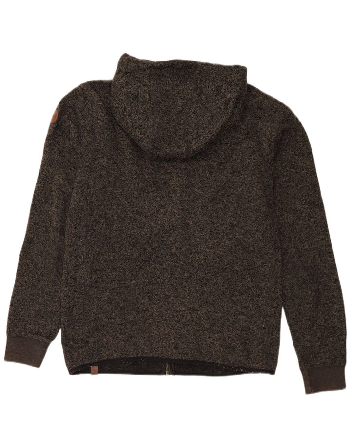 Maglione con cappuccio e zip da uomo Quiksilver Poliestere chiazzato grigio medio