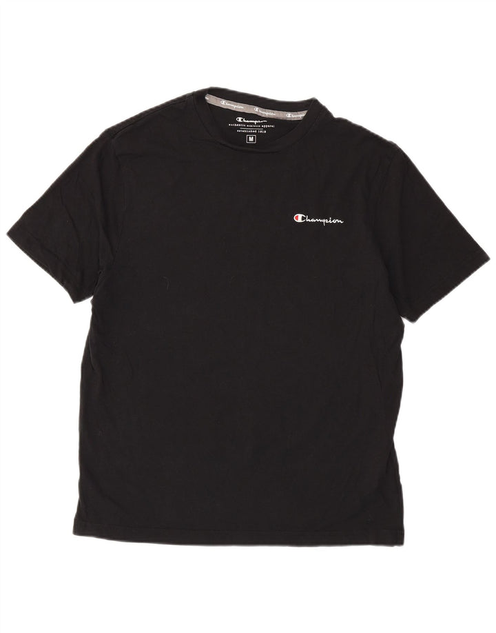Champion Herren T-Shirt Top Medium Schwarz Baumwolle