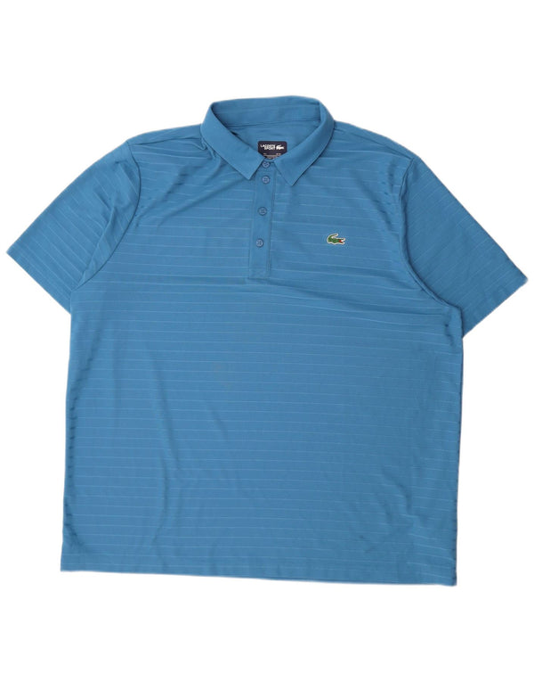 Lacoste férfi pólóing 9-es méretű 4XL kék csíkos poliészter