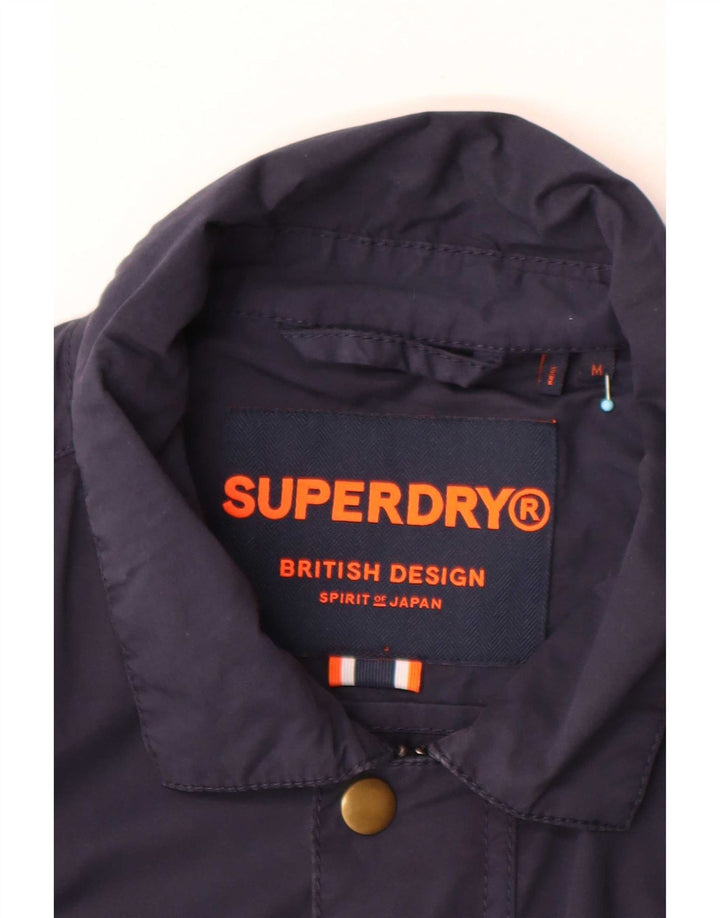 Superdry Herren-Utility-Jacke UK 38, mittelmarineblaue Baumwolle