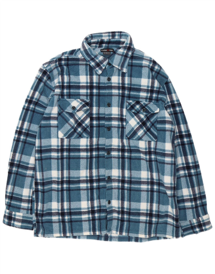 Atlas For Men Camicia in pile da uomo grande poliestere blu