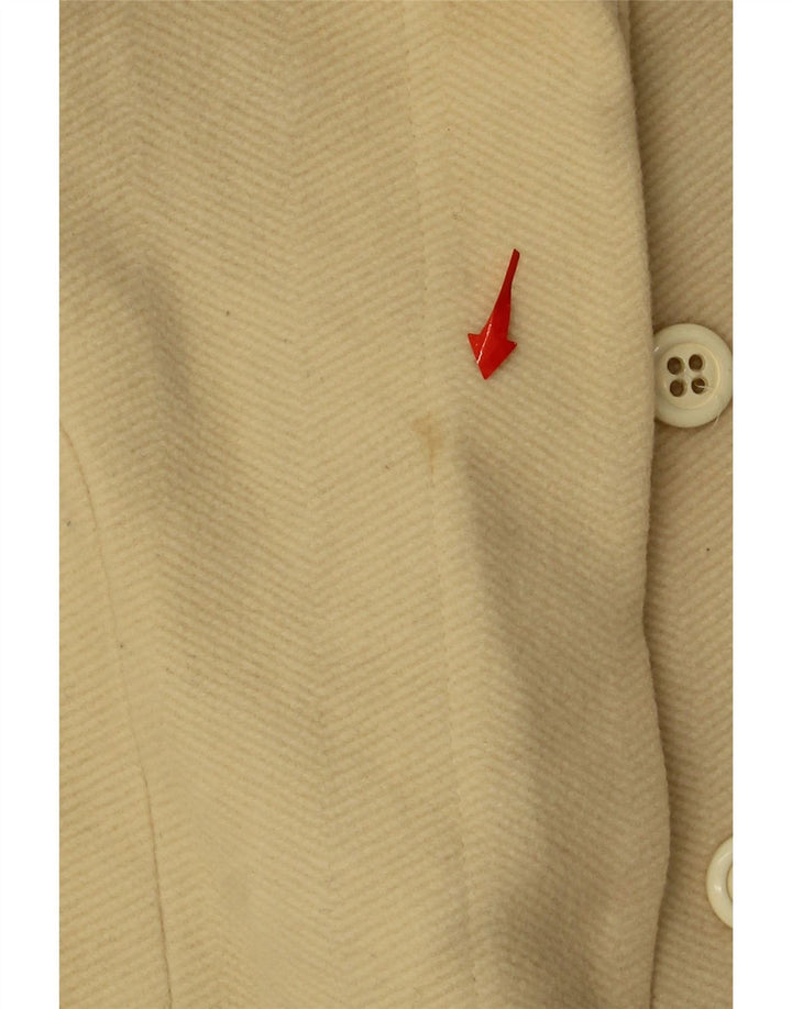 CONBIPEL Womens Overcoat UK 10 Small Beige Wool Vintage Conbipel and Second-Hand Conbipel from Messina Hembry 