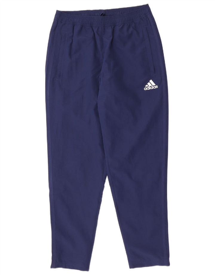 Adidas Mens Climalite Tracksuit Trousers Medium Navy Blue Polyester