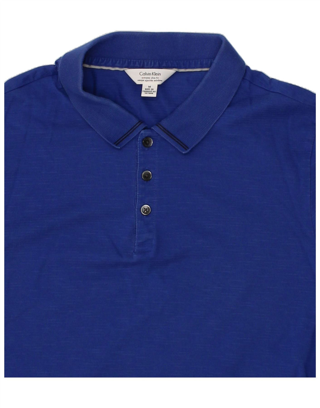 CALVIN KLEIN Mens Coupe Ajustee Extra Slim Fit Polo Shirt Medium Blue Vintage Calvin Klein and Second-Hand Calvin Klein from Messina Hembry 