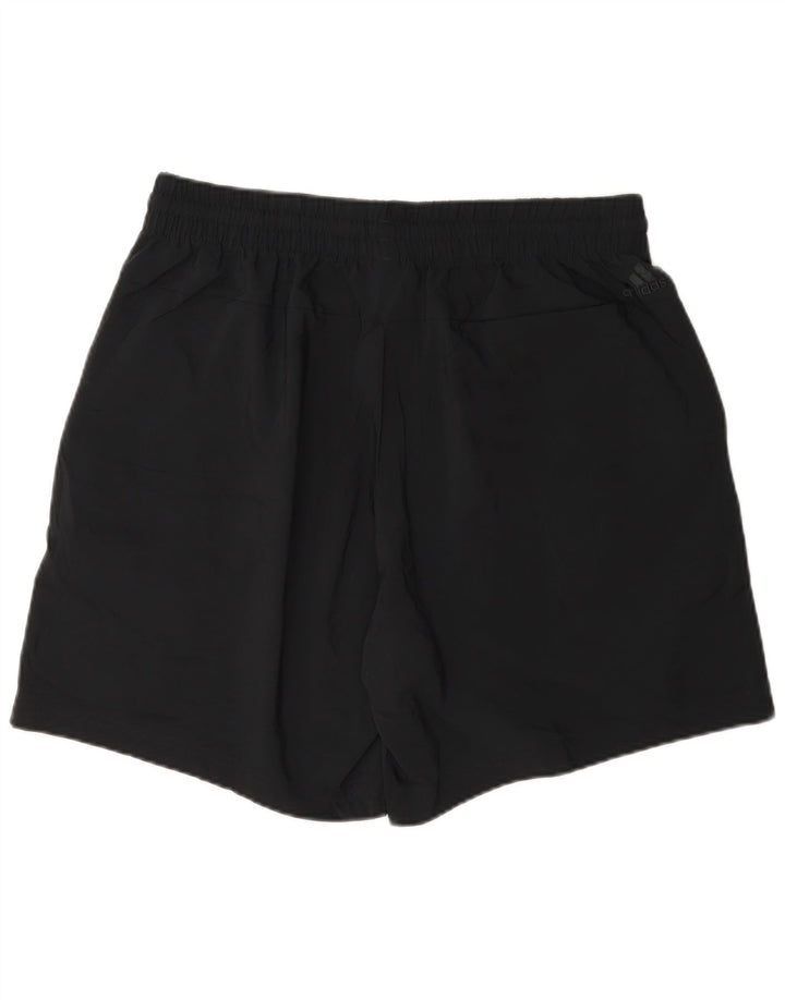 Pantaloncini sportivi grafici da uomo Adidas grandi in poliestere nero