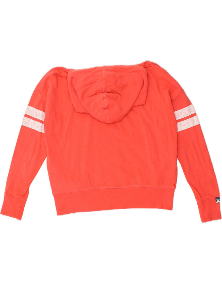 SUPERDRY Womens Graphic Hoodie Jumper UK 6 XS Red Cotton | Vintage Superdry | Thrift | Second-Hand Superdry | Used Clothing | Messina Hembry 