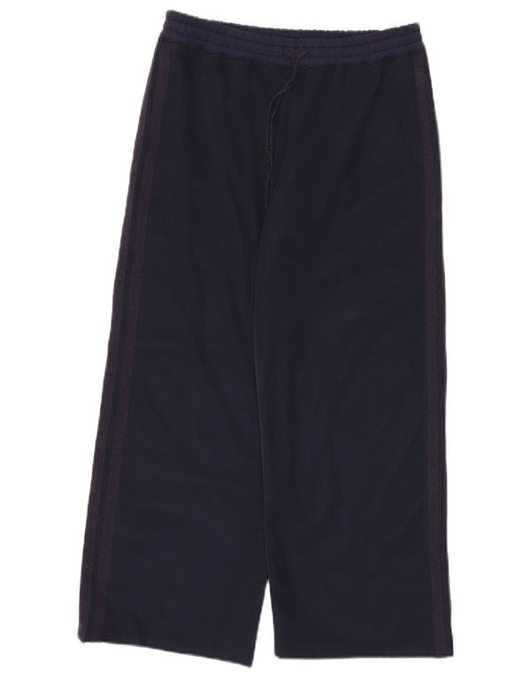 Atos Lombardini Pantalones de chándal de pierna ancha para mujer IT 40 Small Azul marino