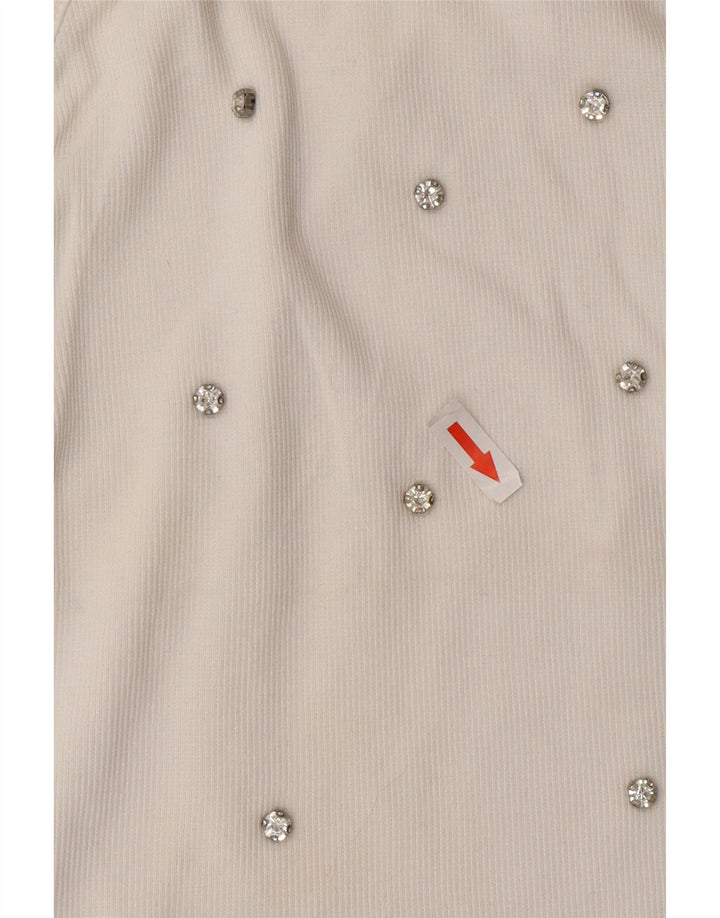 Zara Womens Crop Halter Top UK 8 Small White