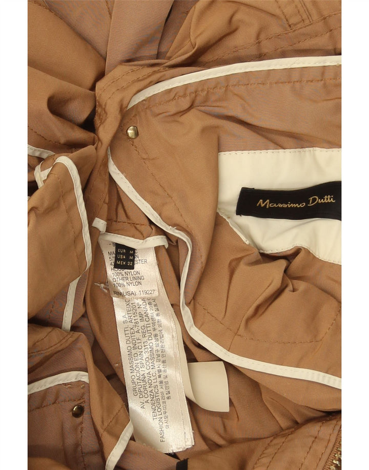Massimo Dutti Womens Utility Jacket UK 14 Medium Beige Cotton
