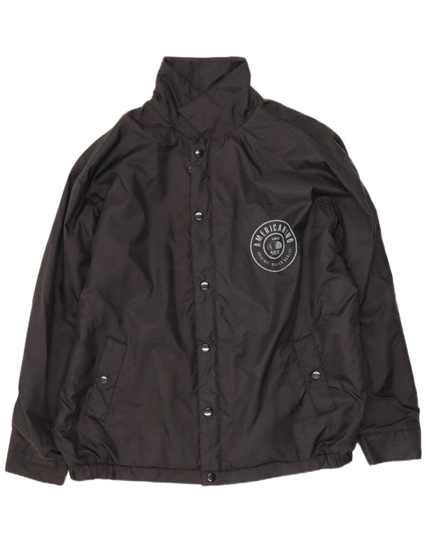 Americanino Mens Windbreaker Jacket UK 42 XL Black Nylon