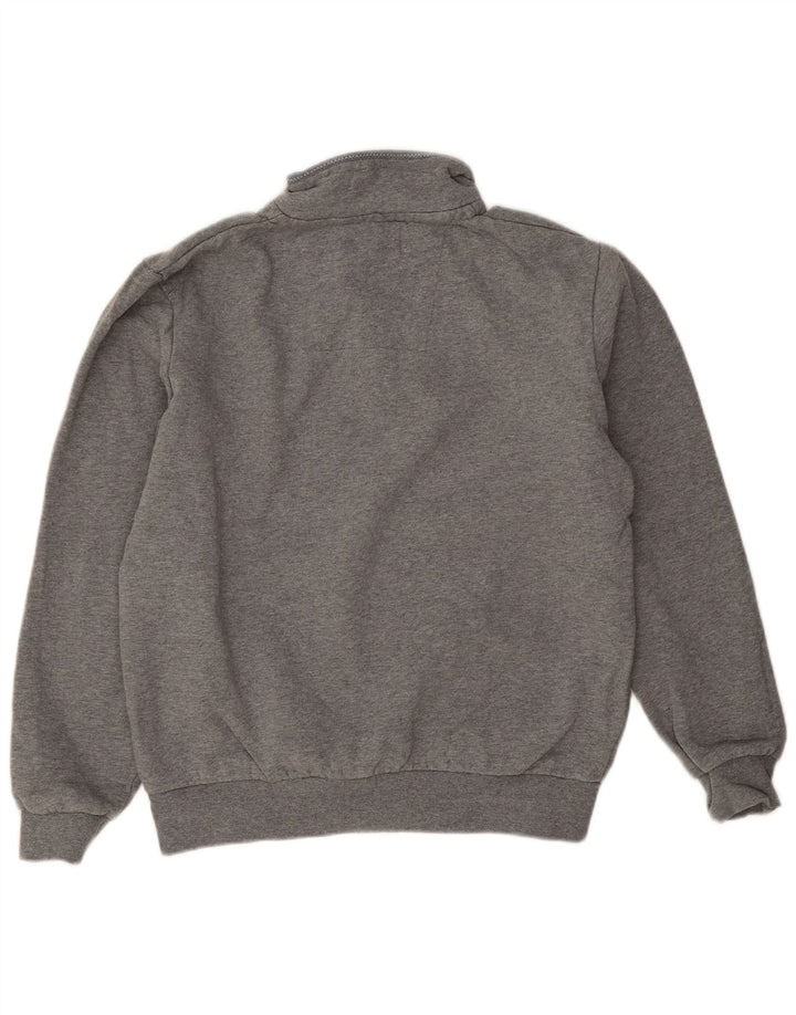 Crew Clothing Mens Zip Neck Sweatshirt Jumper Medium Grey Cotton