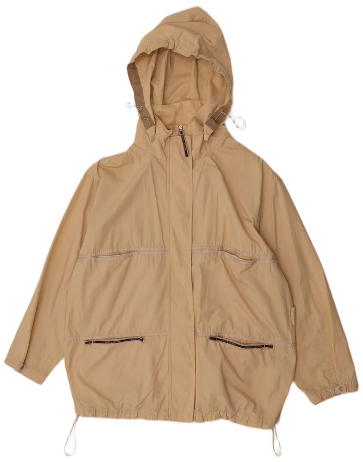 Krizia Jeans Dame Oversized Utility Jacket UK 14 Large Yellow Cotton