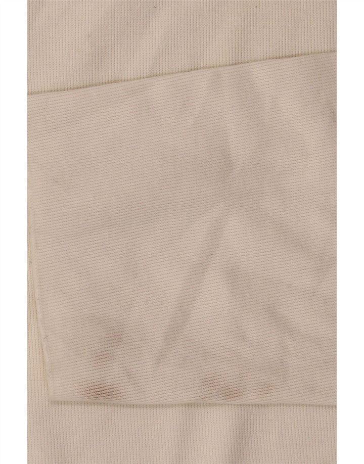 Zara Womens Oversized Crop Top Long Sleeve UK 14 Medium White Cotton