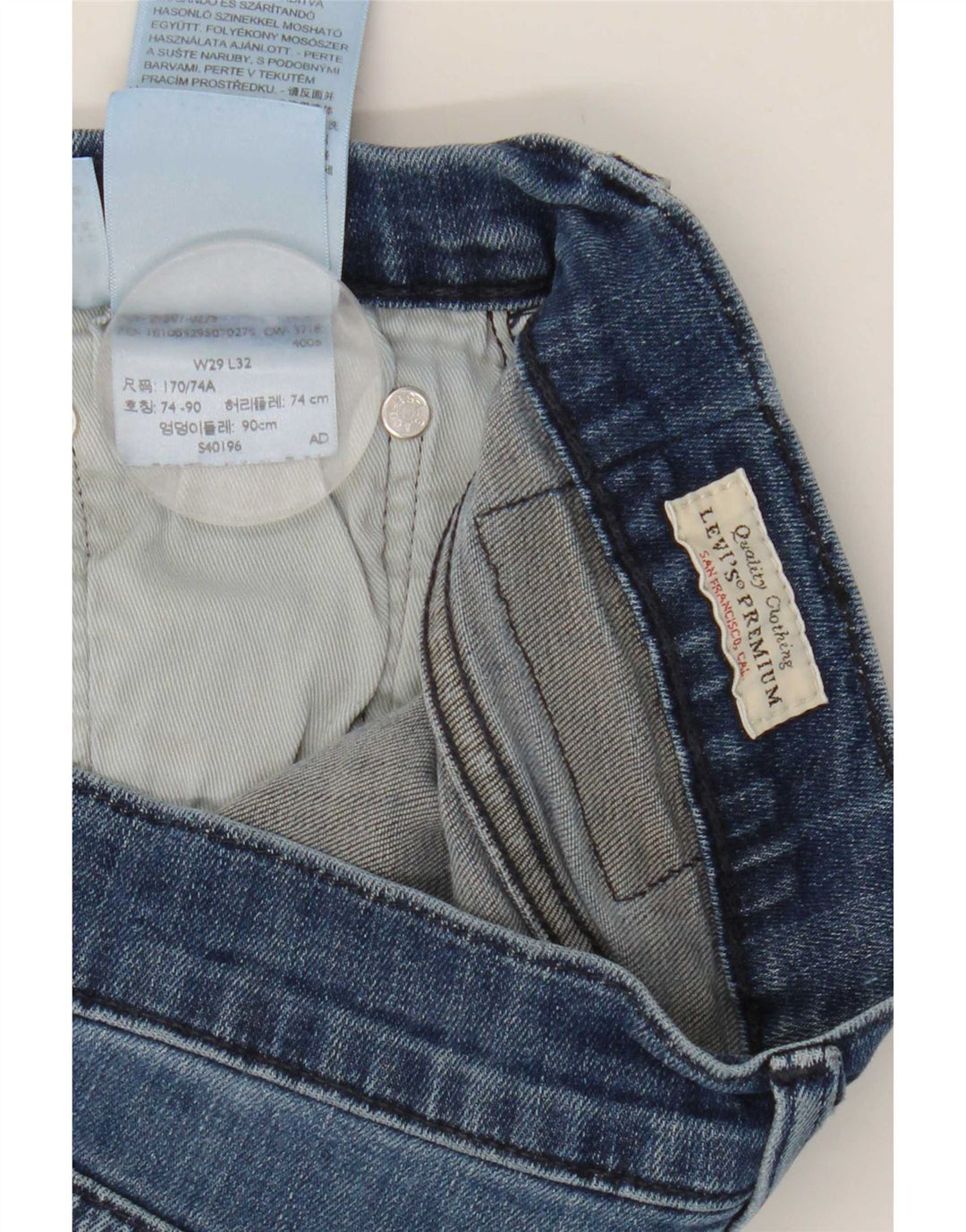 Levi's Womens Slim Jeans W29 L29 Blue Cotton