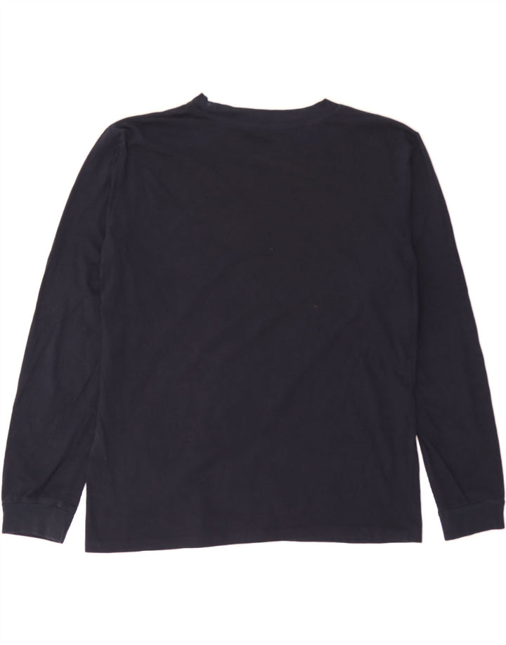 JACK & JONES Mens Top Long Sleeve Large Navy Blue Cotton Vintage Jack & Jones and Second-Hand Jack & Jones from Messina Hembry 