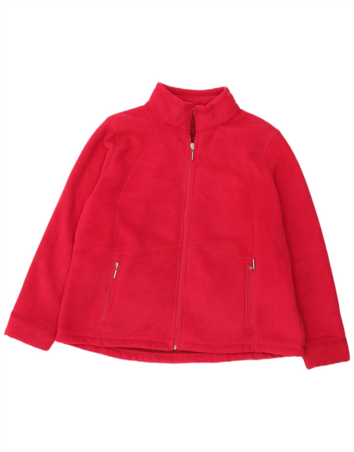 Marks & Spencer Damen Fleecejacke UK 20 2XL Rot Polyester