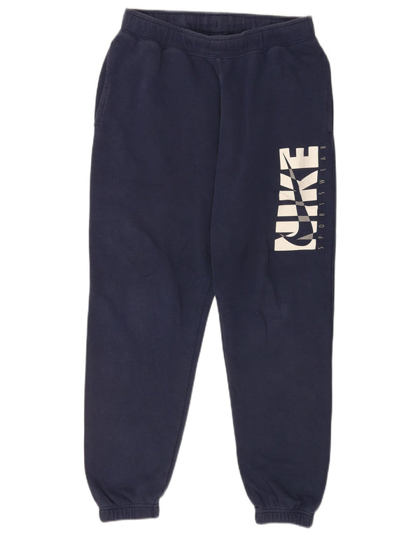 Nike Hombre Pantalones De Chándal Gráfico Joggers Small Azul Marino Algodón