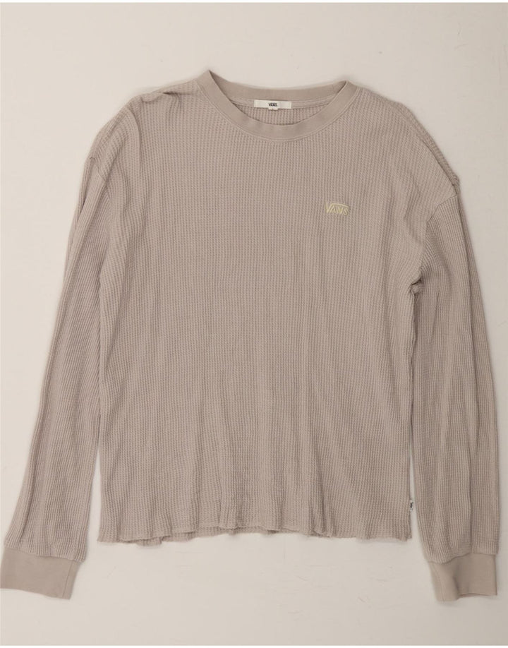 VANS Womens Top Long Sleeve UK 16 Large Grey Cotton Vintage Vans and Second-Hand Vans from Messina Hembry 