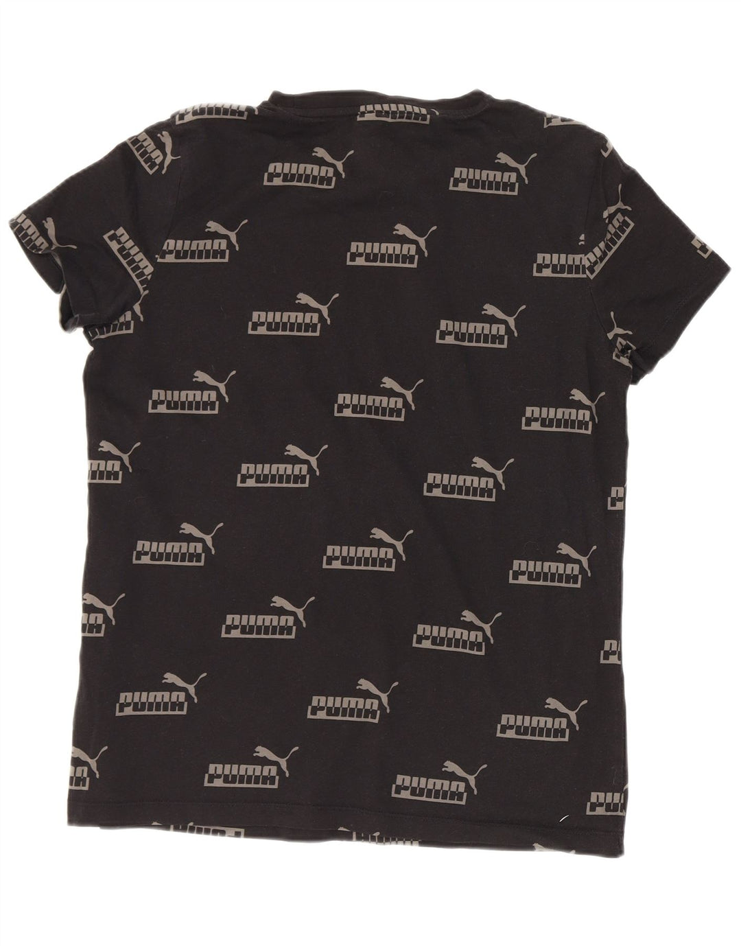T-shirt grafica da uomo Puma Top in cotone nero medio
