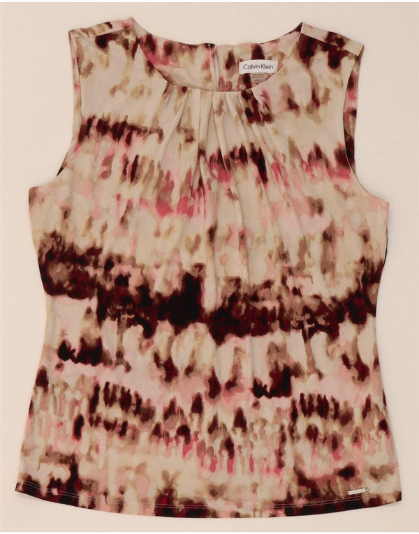Top camicetta da donna Calvin Klein UK 12 Tie Dye multicolore medio