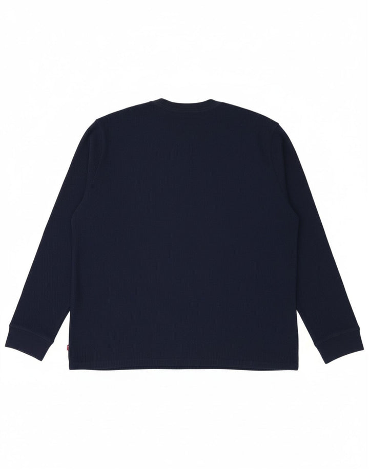 LEVI'S Mens Standard Top Long Sleeve XL Navy Blue Cotton