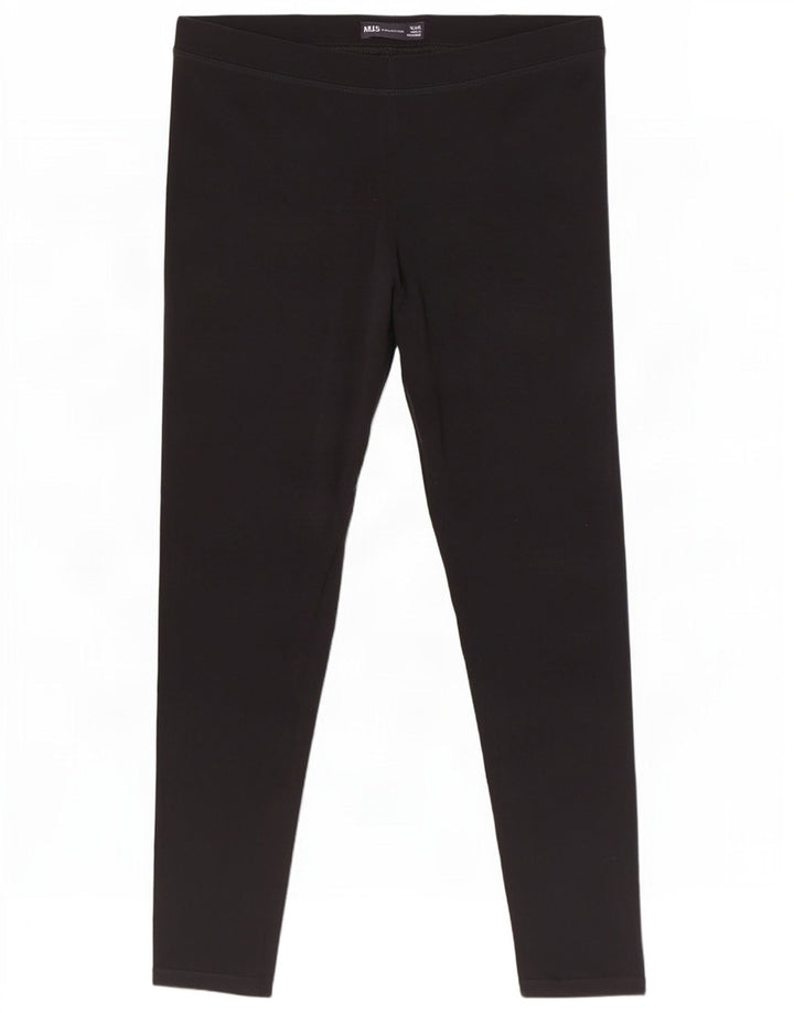 Leggings da donna Marks & Spencer UK 12 cotone nero medio