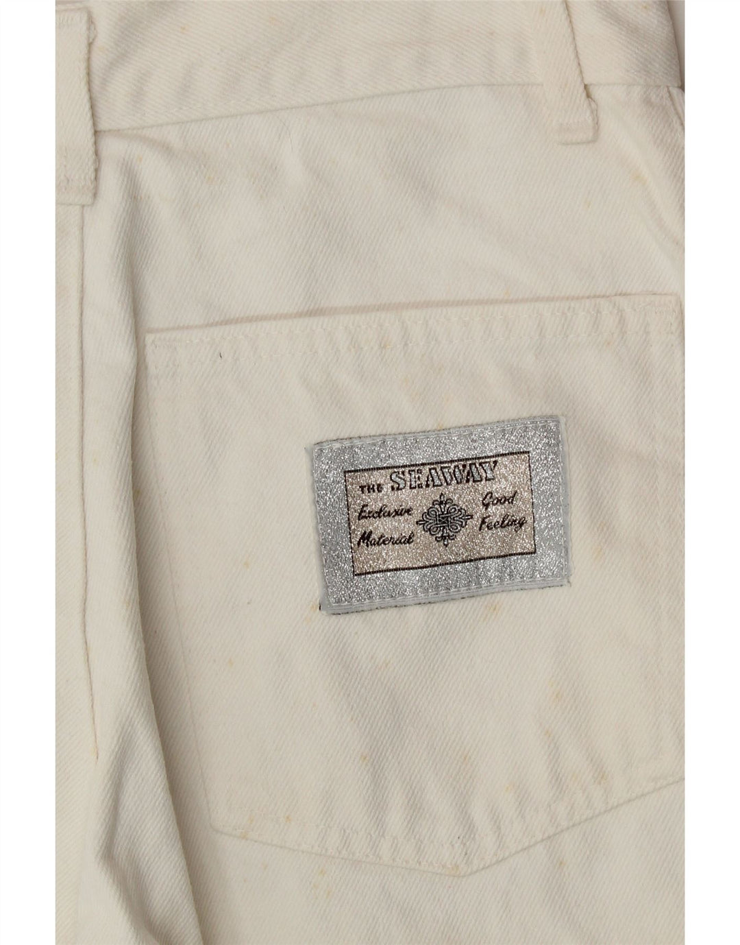 VINTAGE Womens Tapered Jeans W26 L27 White Vintage Vintage and Second-Hand Vintage from Messina Hembry 