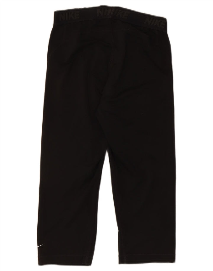 Nike Womens Graphic Capri Leggings UK 12 Medium  Black Polyester