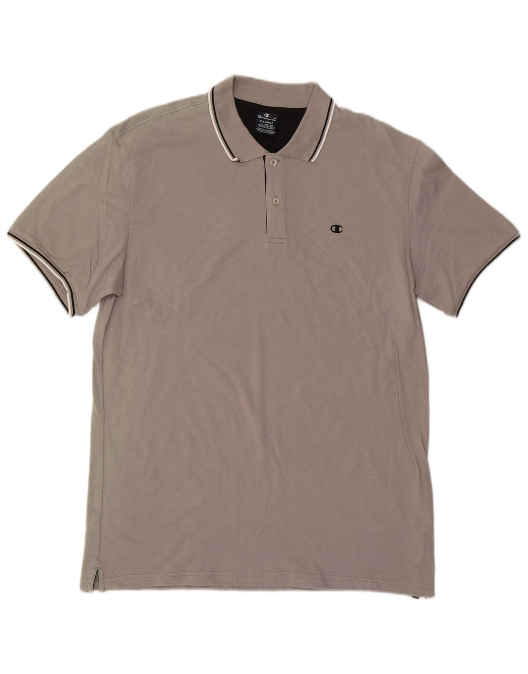 CHAMPION Mens Polo Shirt XL Grey Cotton