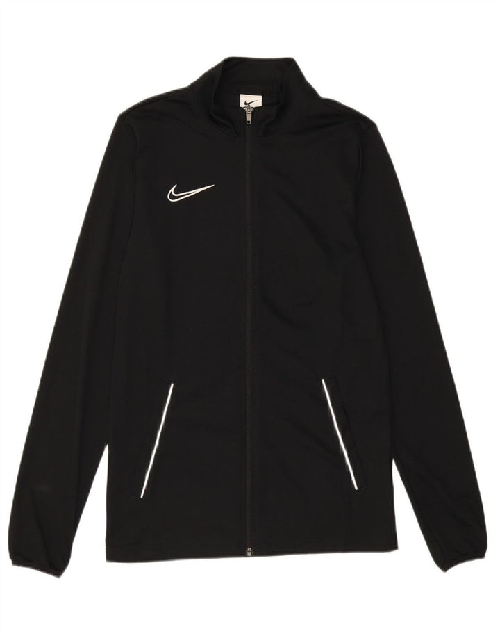 NIKE Mens Dri Fit Tracksuit Top Jacket Small Black Polyester