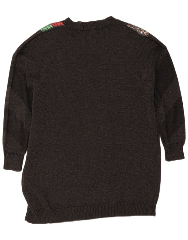 Tu Ruházat női hosszú ujjú pulóver ruha UK 18 XL fekete Colourblock