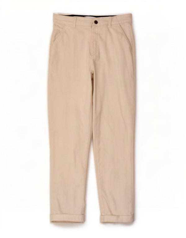 Crew Clothing Damskie proste spodnie Chino UK 10 Small W26 L28 Białe