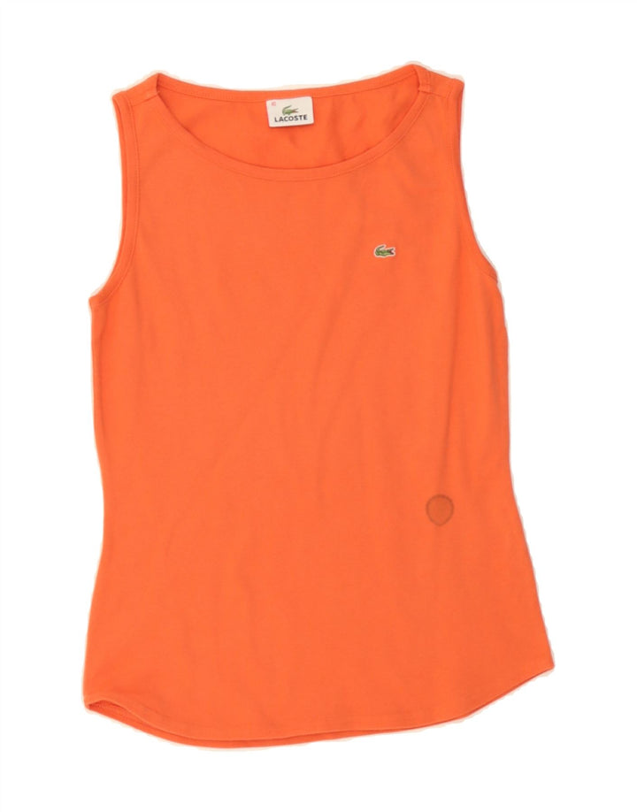 LACOSTE Womens Vest Top Size 40 Medium Orange Cotton Vintage Lacoste and Second-Hand Lacoste from Messina Hembry 