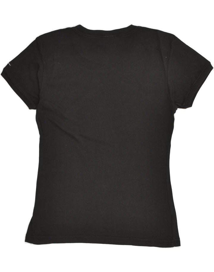 CHAMPION Womens T-Shirt Top UK 14 Large Black Cotton | Vintage Champion | Thrift | Second-Hand Champion | Used Clothing | Messina Hembry 