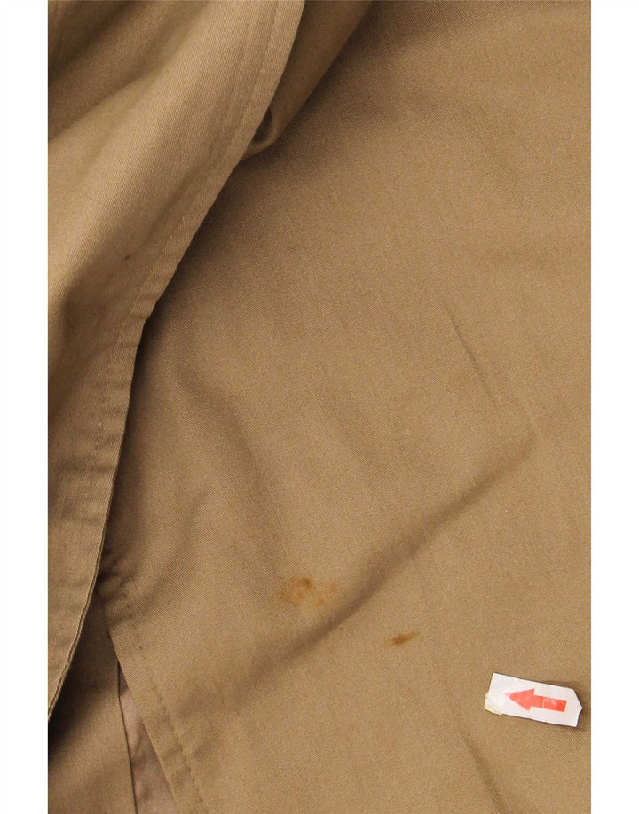 Vintage Womens Longline Oversized Trench Coat IT 40 Small Beige Polyester