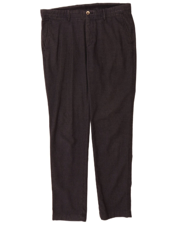 Massimo Dutti Ανδρικό παντελόνι Chino με λεπτή εφαρμογή EU 42 Large W32 L32 Navy Blue