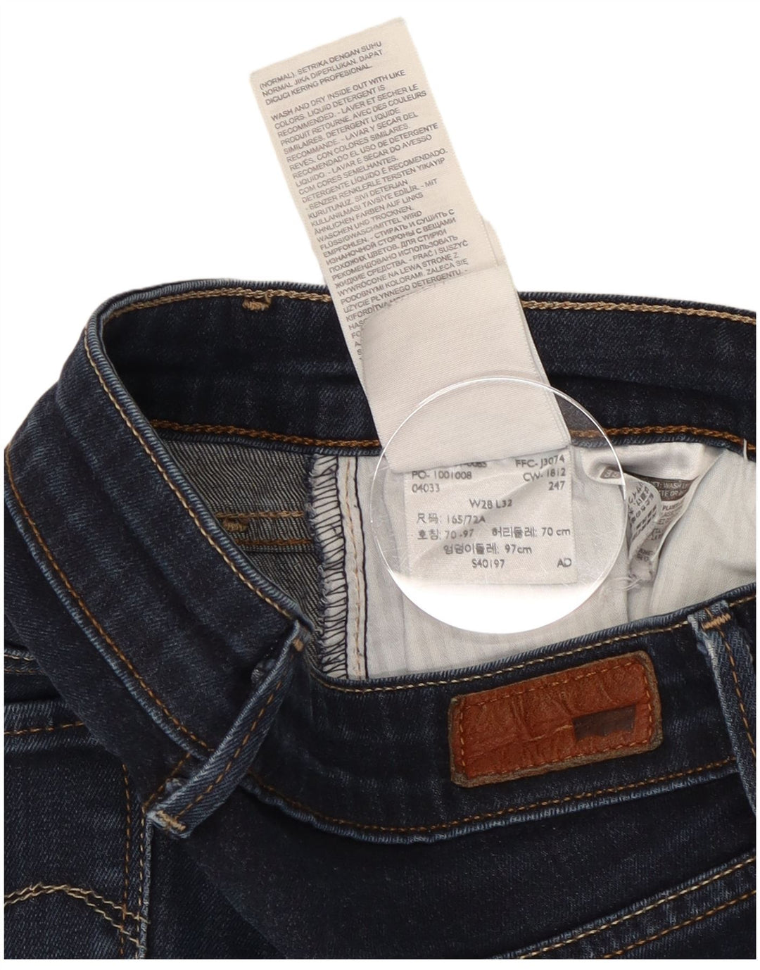 Levi's Womens Slim Jeans W28 L32 Navy Blue Cotton