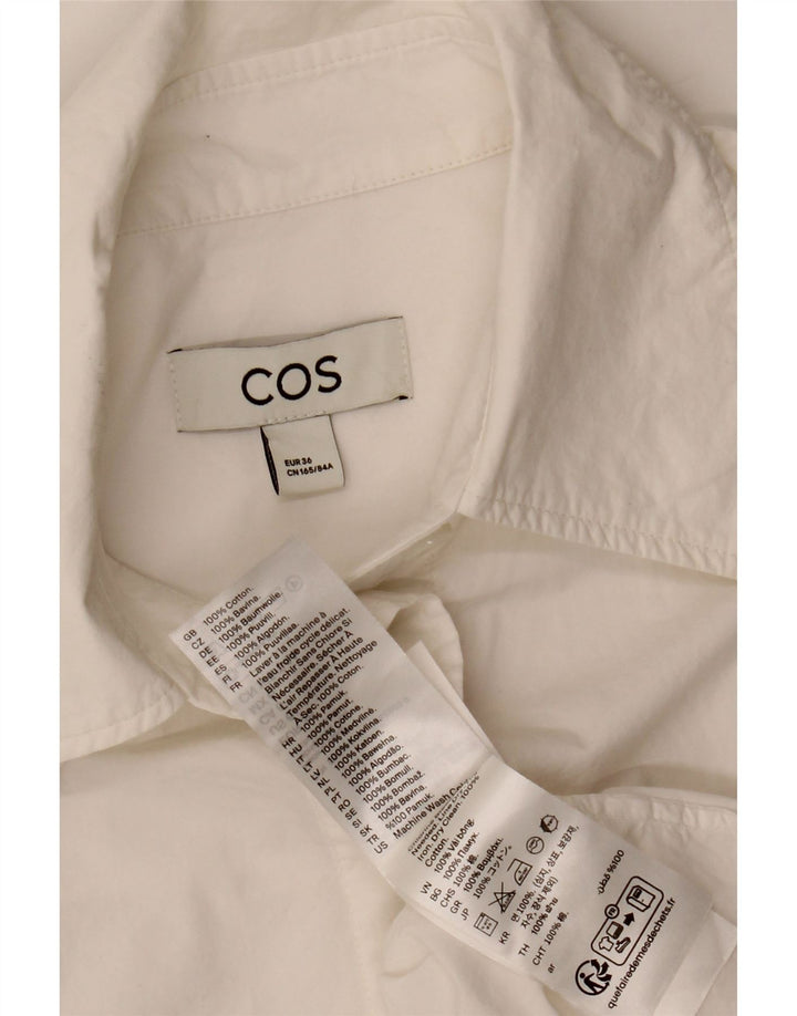 Cos Chemise Oversize Femme EU 36 Petit Coton Blanc
