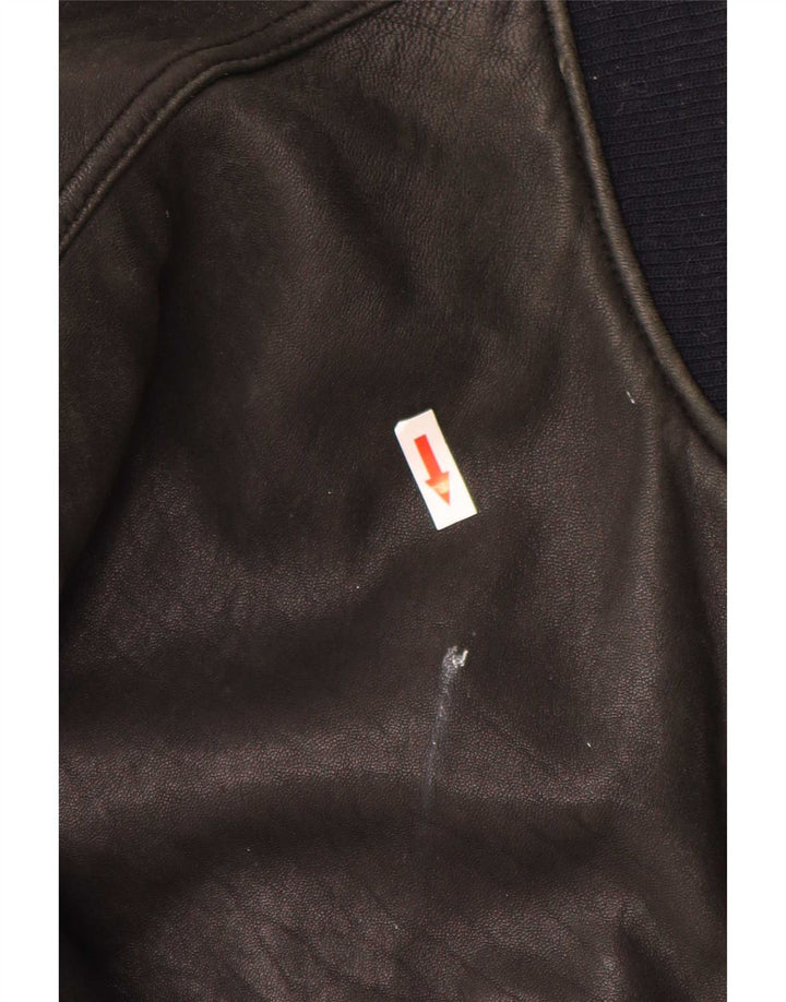 Trapper Chaqueta de cuero para hombre IT 54 2XL Negro