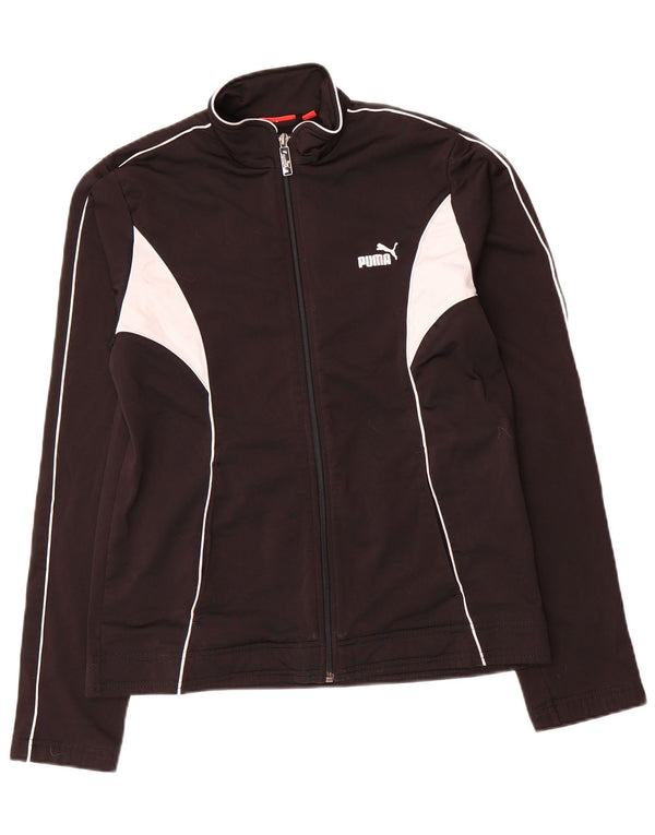 Puma Γυναικεία αθλητική φόρμα Top Jacket UK 14 Large Black Colourblock Polyester